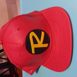 DC Comic Robin Red Leather Snapback